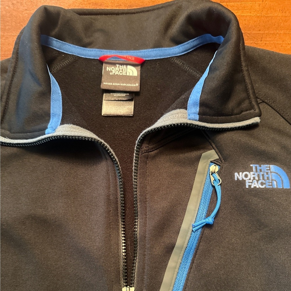 The North Face Pullover Mens Small Black Excellent 1/4 Zip Fleece Pocket